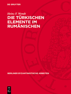 cover image of Die türkischen Elemente im Rumänischen